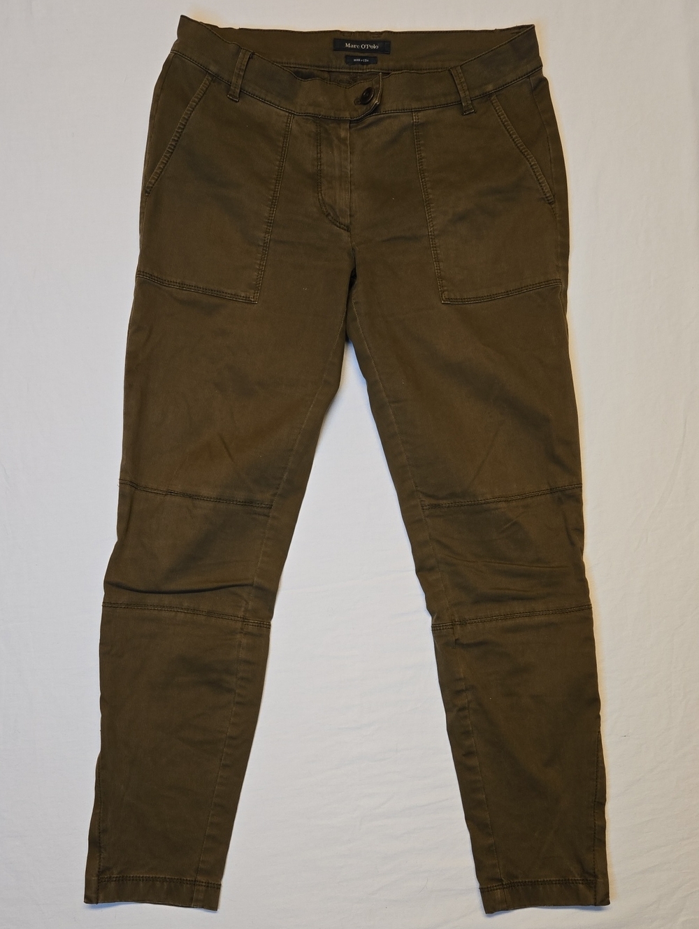 Marc O' Polo Olive Green Stretch Slim Tapered Cargo Pants